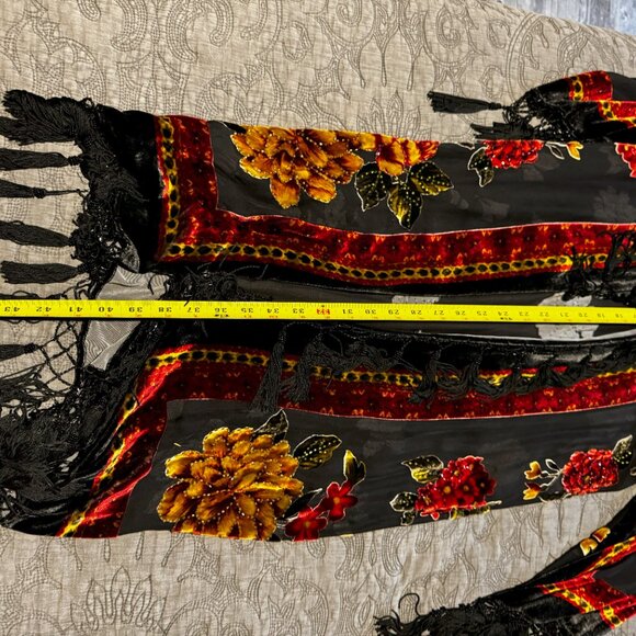 Lucy’s Silk Sequined Long Cover Up in Black - Picture 8 of 9